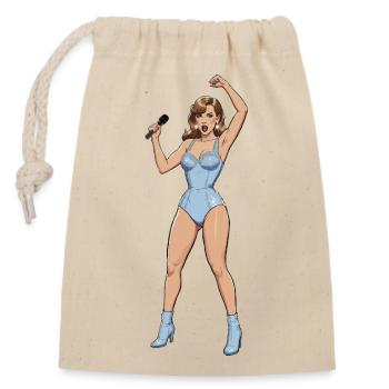 Singer dancer - Closable cotton gift bag (14x20cm) - nature - Front
