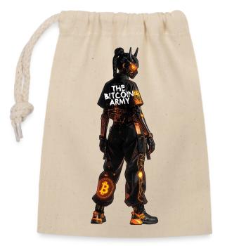 Bitcoin Bazooka - The Bitcoin Army - Samurai 02 - Closable cotton gift bag (14x20cm) - nature - Front