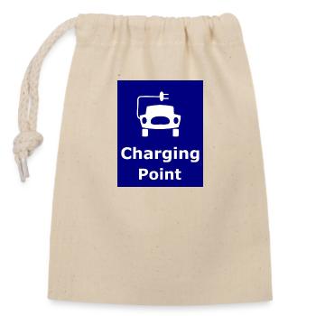 Space to charge - Closable cotton gift bag (14x20cm) - nature - Front