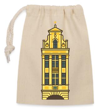 Grande Place II - Verschließbarer Geschenkbeutel aus Baumwolle (14x20cm) - Natur - Vorne
