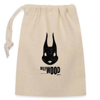 WILD WOOD SQUIRREL - BLACK - Closable cotton gift bag (14x20cm) - nature - Front