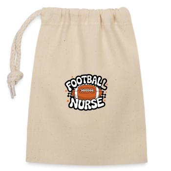 Fußball Krankenschwester Leidenschaft Sport Pflege - Verschließbarer Geschenkbeutel aus Baumwolle (14x20cm) - Natur - Vorne