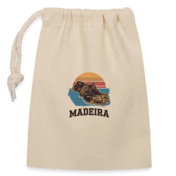 Entdecke Madeira: Sonnenuntergang über den Bergen - Verschließbarer Geschenkbeutel aus Baumwolle (14x20cm) - Natur - Vorne