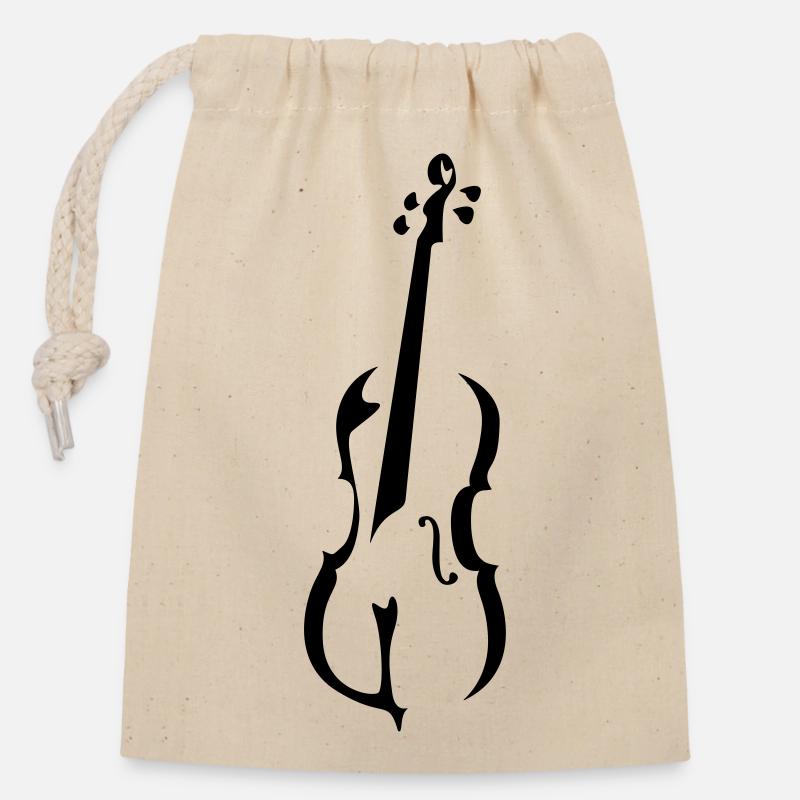 Cello - Verschließbarer Geschenkbeutel aus Baumwolle (14x20cm) - Natur