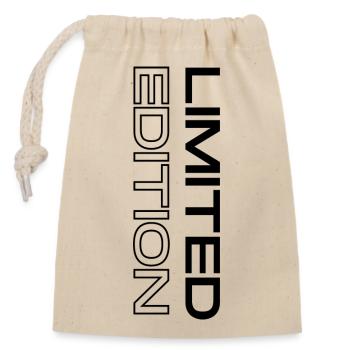 Limited Edition - Closable cotton gift bag (14x20cm) - nature - Front