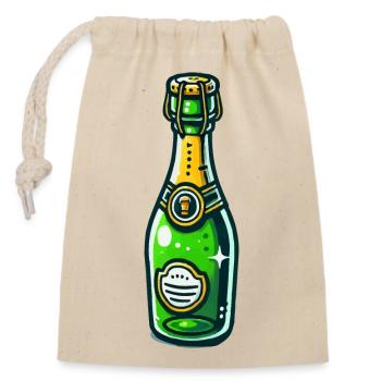 sekt - Closable cotton gift bag (14x20cm) - nature - Front