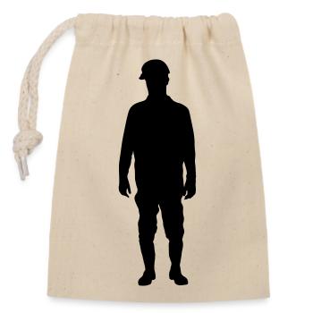 Construction Site Superintendent – Ground - Closable cotton gift bag (14x20cm) - nature - Front