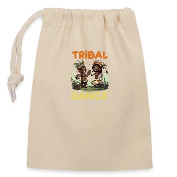 Tribal Dance Kultureller Tanz Stammestanz - Verschließbarer Geschenkbeutel aus Baumwolle (14x20cm) - Natur - Vorne