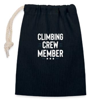 Équipe d’escalade - Sac cadeau en coton avec cordon (14 x 20 cm) - bleu marine - Devant