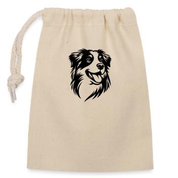 Aussie Portrait Vector ❤ - Closable cotton gift bag (14x20cm) - nature - Front