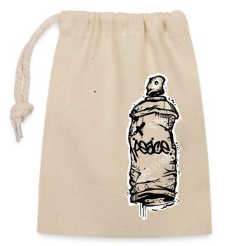 Spray Can // Illustration // Peace - Closable cotton gift bag (14x20cm) - nature - Front