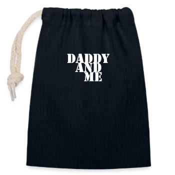 Daddy and me - Verschließbarer Geschenkbeutel aus Baumwolle (14x20cm) - Navy - Vorne
