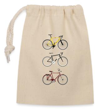 Vélos - Sac cadeau en coton avec cordon (14 x 20 cm) - nature - Devant