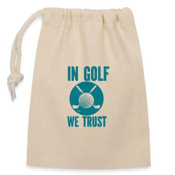 Golf - Golfclub Goldspieler Birdie Elite Luxus - Verschließbarer Geschenkbeutel aus Baumwolle (14x20cm) - Natur - Vorne