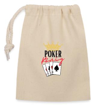 Roi du poker - Sac cadeau en coton avec cordon (14 x 20 cm) - nature - Devant