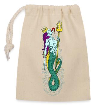 Sirene - Verschließbarer Geschenkbeutel aus Baumwolle (14x20cm) - Natur - Vorne