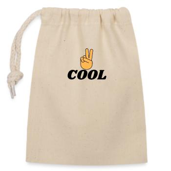 COOL - Sac cadeau en coton avec cordon (14 x 20 cm) - nature - Devant