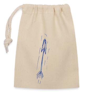 pfeil for white - Verschließbarer Geschenkbeutel aus Baumwolle (14x20cm) - Natur - Vorne
