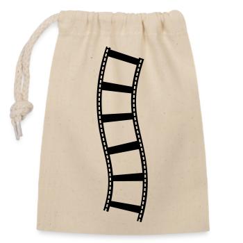 Film - Sac cadeau en coton avec cordon (14 x 20 cm) - nature - Devant