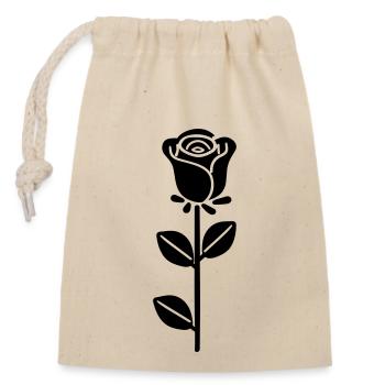 Pink Flower - Closable cotton gift bag (14x20cm) - nature - Front
