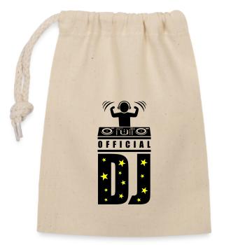 DJ Turntables Disc Jockey Party - Verschließbarer Geschenkbeutel aus Baumwolle (14x20cm) - Natur - Vorne