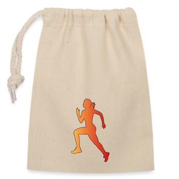 Jogger - Jogging - Running - Closable cotton gift bag (14x20cm) - nature - Front