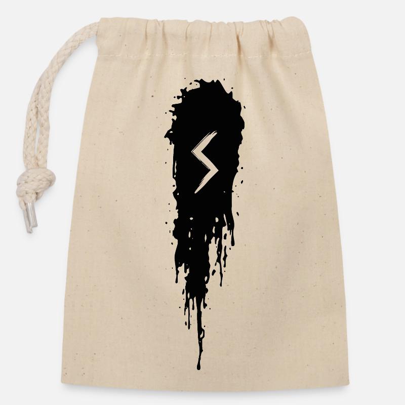 Sowilo - Closable cotton gift bag (14x20cm) - nature