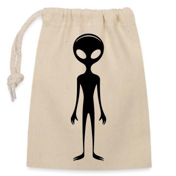 Alien - Verschließbarer Geschenkbeutel aus Baumwolle (14x20cm) - Natur - Vorne
