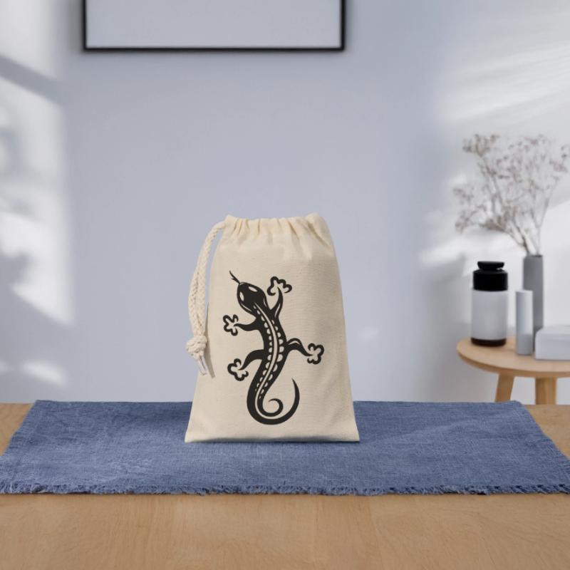 Echse, Eidechse Verschließbarer Geschenkbeutel aus Baumwolle (14x20cm)