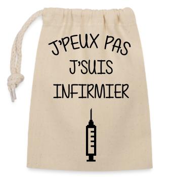 Infirmière / Infirmier / Hôpital / Médecine / - Sac cadeau en coton avec cordon (14 x 20 cm) - nature - Devant