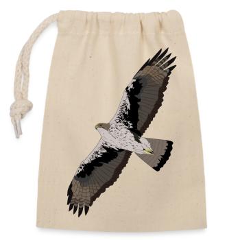 Bonelli's Eagle - Closable cotton gift bag (14x20cm) - nature - Front