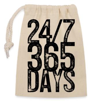 24/7 WORKAHOLIC TRAVAILTIER HAMSTER ROUE - Sac cadeau en coton avec cordon (14 x 20 cm) - nature - Devant