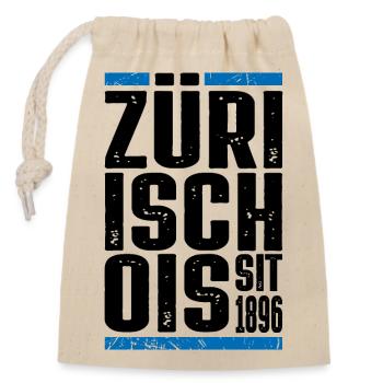 Züri isch öis - Verschließbarer Geschenkbeutel aus Baumwolle (14x20cm) - Natur - Vorne