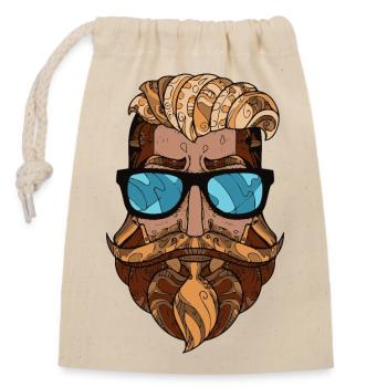 Hipster - Vibes: Créateur de tendances élégant - Sac cadeau en coton avec cordon (14 x 20 cm) - nature - Devant