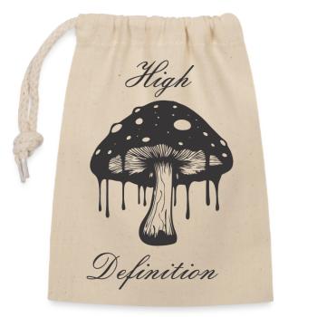 High Definition Mushroom - Verschließbarer Geschenkbeutel aus Baumwolle (14x20cm) - Natur - Vorne