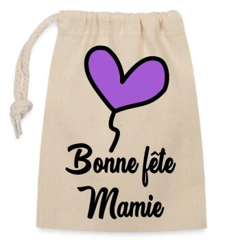 ALLES GUTE ZUM OMA-TAG - Verschließbarer Geschenkbeutel aus Baumwolle (14x20cm) - Natur - Vorne