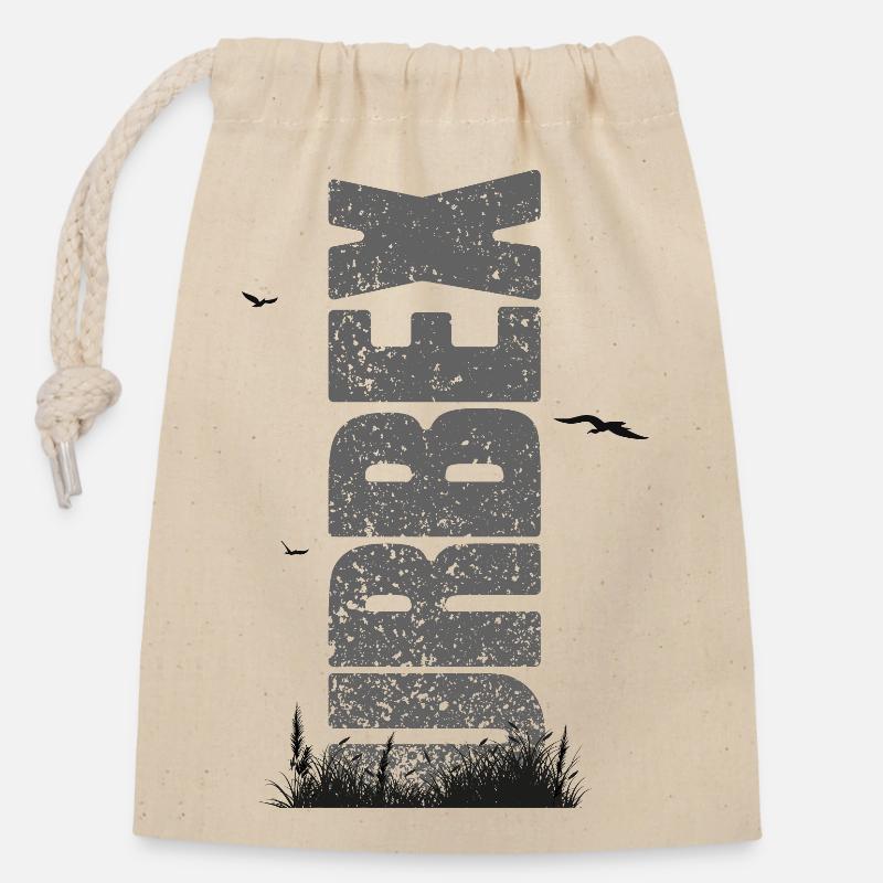 URBEX - Sac cadeau en coton avec cordon (14 x 20 cm) - nature