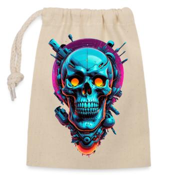 Cyber Crane Neon - Closable cotton gift bag (14x20cm) - nature - Front