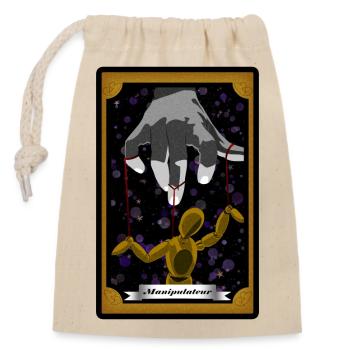 Carte de Tarot "Manipulateur" ! - Sac cadeau en coton avec cordon (14 x 20 cm) - nature - Devant
