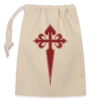 Kreuz des Heiligen Jakob - Verschließbarer Geschenkbeutel aus Baumwolle (14x20cm) - Natur - Vorne