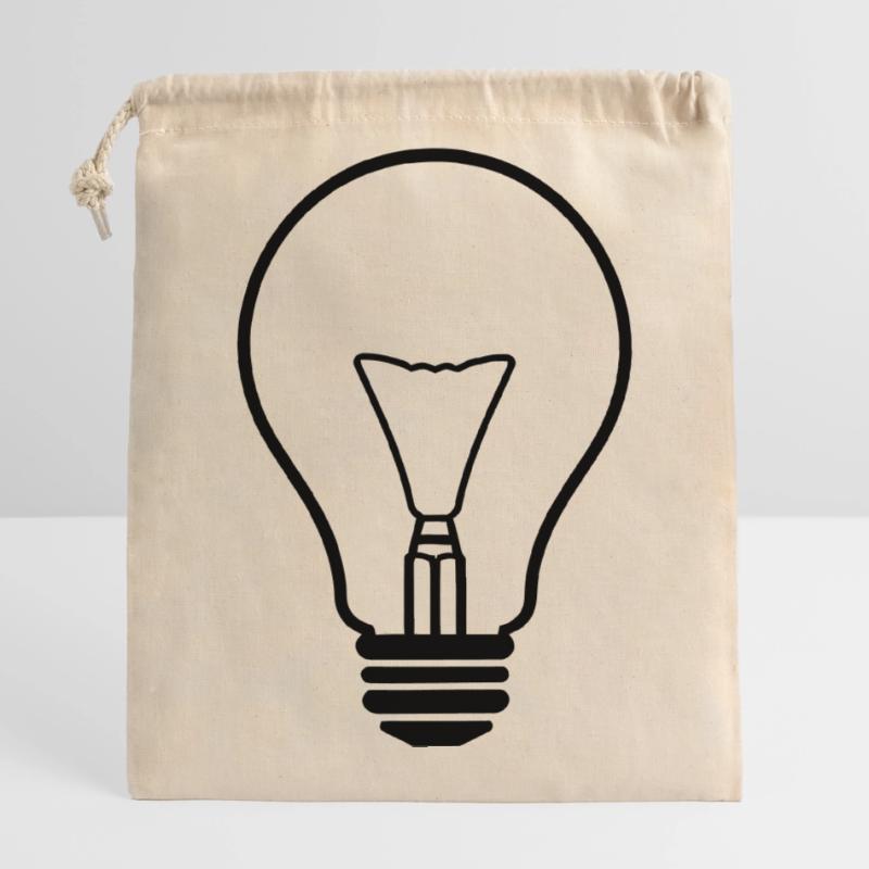 Conception d’ampoule créative lumineuse Sac cadeau en coton avec cordon (14 x 20 cm)