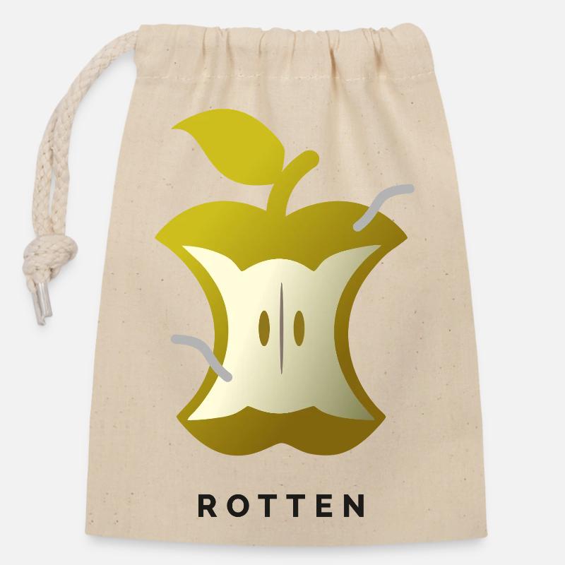 Rotten - Verschließbarer Geschenkbeutel aus Baumwolle (14x20cm) - Natur