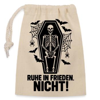 Halloween Rest In Peace NOT - Closable cotton gift bag (14x20cm) - nature - Front