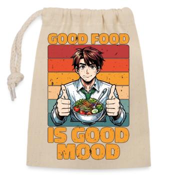 Nutritionist Good Food Is Good Mood Dietician - Closable cotton gift bag (14x20cm) - nature - Front
