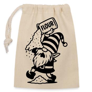 Gnome Flour Biscuits Bake - Closable cotton gift bag (14x20cm) - nature - Front