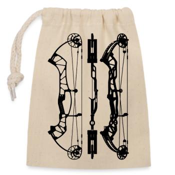 HoytConceptFX_Plans - Sac cadeau en coton avec cordon (14 x 20 cm) - nature - Devant