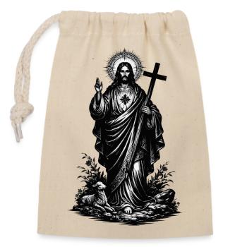 Mon Dieu - Sac cadeau en coton avec cordon (14 x 20 cm) - nature - Devant