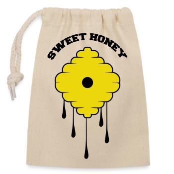 Sweet Honey - Verschließbarer Geschenkbeutel aus Baumwolle (14x20cm) - Natur - Vorne