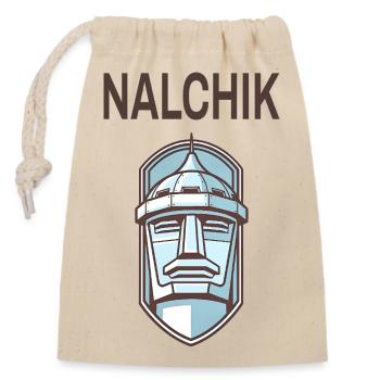Nalchik – Design du Caucase - Sac cadeau en coton avec cordon (14 x 20 cm) - nature - Devant