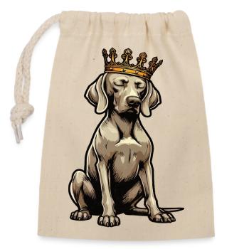 Weimaraner Amoureux Weimaraner Gardien Weimaraner - Sac cadeau en coton avec cordon (14 x 20 cm) - nature - Devant